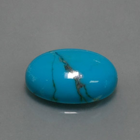 3,78 ctw natürlicher blauer Türkis, Oval Schliff, Lichtundurchlässig