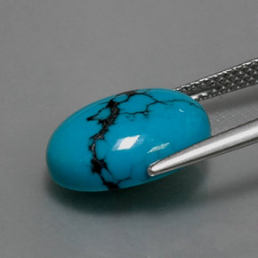 9,17 ctw natürlicher Blau Türkis, Oval Schliff, Lichtundurchlässig