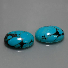  ct natürliche blauer Türkis-Edelsteine, Oval Schliff, Lichtundurchlässig