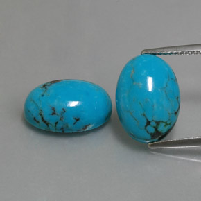  ct natürliche blauer Türkis-Edelsteine, Oval Schliff, Lichtundurchlässig