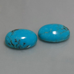  ct natürliche blauer Türkis-Edelsteine, Oval Schliff, Lichtundurchlässig