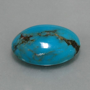 4,14 ctw natürlicher blauer Türkis, Oval Schliff, Lichtundurchlässig