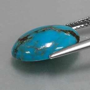 4,14 ctw natürlicher blauer Türkis, Oval Schliff, Lichtundurchlässig
