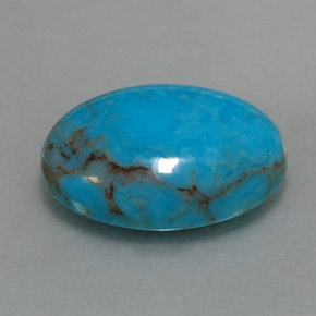 3,97 ctw natürlicher blauer Türkis, Oval Schliff, Lichtundurchlässig