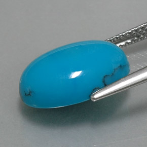 9,17 ctw natürlicher Blau Türkis, Oval Schliff, Lichtundurchlässig