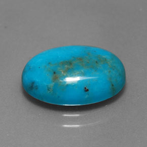4,40 ctw natürlicher blauer Türkis, Oval Schliff, Lichtundurchlässig