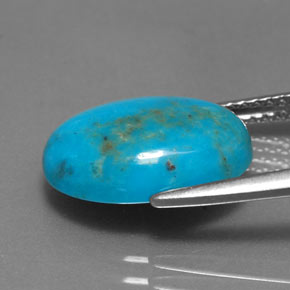 4,40 ctw natürlicher blauer Türkis, Oval Schliff, Lichtundurchlässig