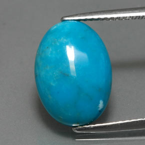 4,37 ctw natürlicher blauer Türkis, Oval Schliff, Lichtundurchlässig