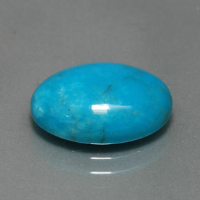 4,37 ctw natürlicher blauer Türkis, Oval Schliff, Lichtundurchlässig