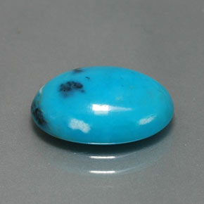 3,86 ctw natürlicher blauer Türkis, Oval Schliff, Lichtundurchlässig