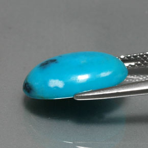 3,86 ctw natürlicher blauer Türkis, Oval Schliff, Lichtundurchlässig