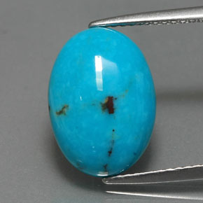 4,22 ctw natürlicher blauer Türkis, Oval Schliff, Lichtundurchlässig