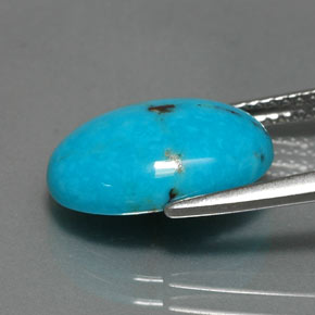 4,22 ctw natürlicher blauer Türkis, Oval Schliff, Lichtundurchlässig