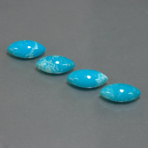  ct natürliche blauer Türkis-Edelsteine, Marquise, Lichtundurchlässig