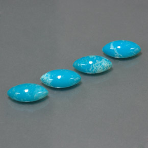  ct natürliche blauer Türkis-Edelsteine, Marquise, Lichtundurchlässig
