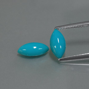  ct natürliche blauer Türkis-Edelsteine, Marquise, Lichtundurchlässig