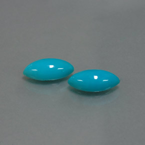  ct natürliche blauer Türkis-Edelsteine, Marquise, Lichtundurchlässig