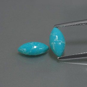  ct natürliche blauer Türkis-Edelsteine, Marquise, Lichtundurchlässig