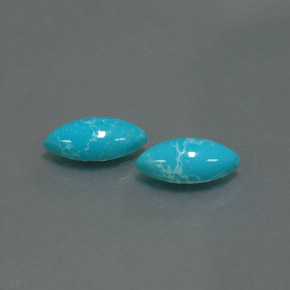  ct natürliche blauer Türkis-Edelsteine, Marquise, Lichtundurchlässig