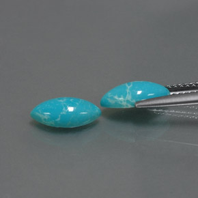  ct natürliche blauer Türkis-Edelsteine, Marquise, Lichtundurchlässig