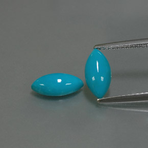  ct natürliche blauer Türkis-Edelsteine, Marquise, Lichtundurchlässig
