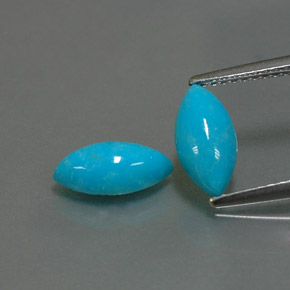  ct natürliche blauer Türkis-Edelsteine, Marquise, Lichtundurchlässig