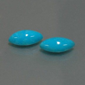  ct natürliche blauer Türkis-Edelsteine, Marquise, Lichtundurchlässig