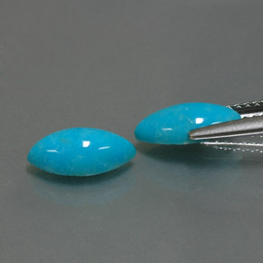  ct natürliche blauer Türkis-Edelsteine, Marquise, Lichtundurchlässig