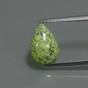 1,83 ctw natürlicher grüner Türkis, Birnenform, Lichtundurchlässig