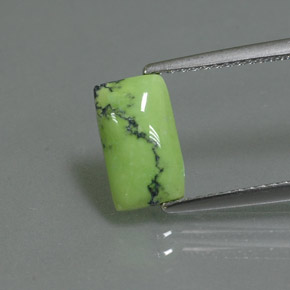 1,26 ctw natürlicher grüner Türkis, Baguette, Lichtundurchlässig