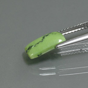 1,26 ctw natürlicher grüner Türkis, Baguette, Lichtundurchlässig