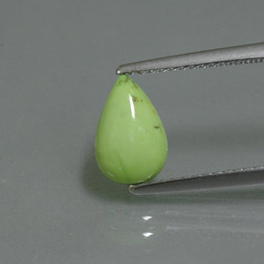1,11 ctw natürlicher grüner Türkis, Birnenform, Lichtundurchlässig