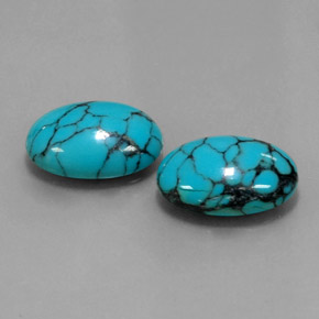  ct natürliche blauer Türkis-Edelsteine, Oval Schliff, Lichtundurchlässig