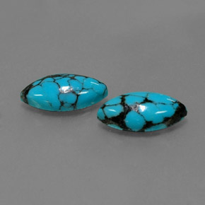  ct natürliche blauer Türkis-Edelsteine, Marquise, Lichtundurchlässig