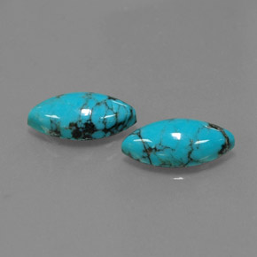  ct natürliche blauer Türkis-Edelsteine, Marquise, Lichtundurchlässig