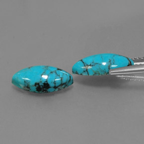  ct natürliche blauer Türkis-Edelsteine, Marquise, Lichtundurchlässig