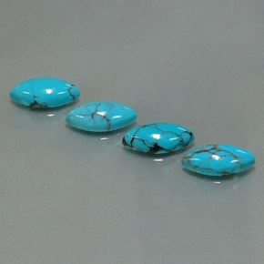  ct natürliche blauer Türkis-Edelsteine, Marquise, Lichtundurchlässig