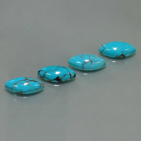  ct natürliche blauer Türkis-Edelsteine, Marquise, Lichtundurchlässig