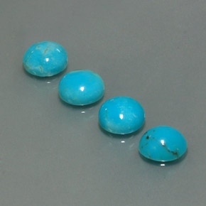  ct natürliche blauer Türkis-Edelsteine, Rundschliff, Lichtundurchlässig