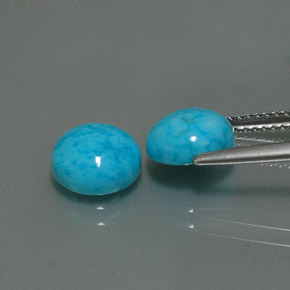 ct natürliche blauer Türkis-Edelsteine, Rundschliff, Lichtundurchlässig