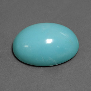 11,14 ctw natürlicher blauer Türkis, Oval Schliff, Lichtundurchlässig