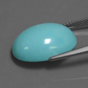 11,14 ctw natürlicher blauer Türkis, Oval Schliff, Lichtundurchlässig