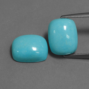  ct natürliche blauer Türkis-Edelsteine, Kissenschliff, Lichtundurchlässig