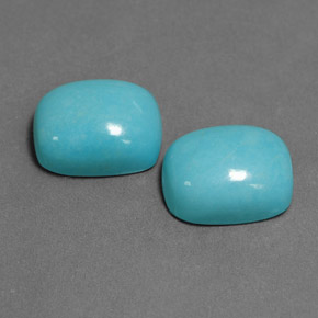  ct natürliche blauer Türkis-Edelsteine, Kissenschliff, Lichtundurchlässig