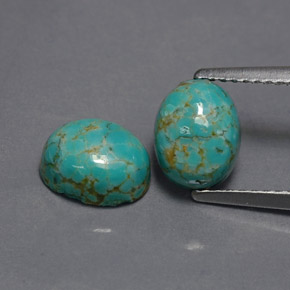  ct natürliche grüner Türkis-Edelsteine, Oval Schliff, Lichtundurchlässig