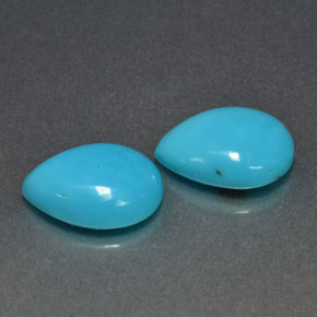  ct natürliche blauer Türkis-Edelsteine, Birnenform, Lichtundurchlässig