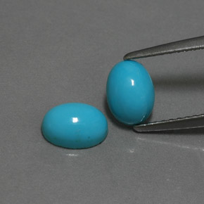  ct natürliche blauer Türkis-Edelsteine, Oval Schliff, Lichtundurchlässig