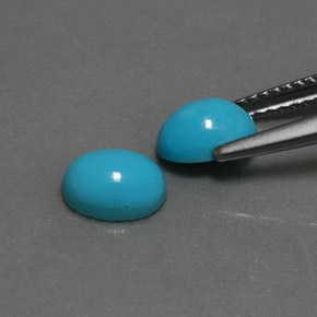  ct natürliche blauer Türkis-Edelsteine, Oval Schliff, Lichtundurchlässig