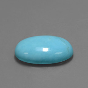 3,70 ctw natürlicher blauer Türkis, Oval Schliff, Lichtundurchlässig