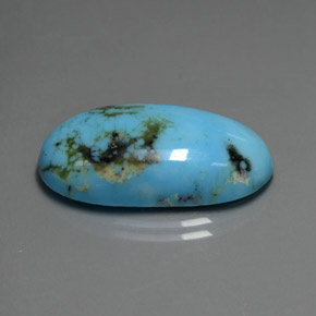 14,23 ctw natürlicher blauer Türkis, Oval Schliff, Lichtundurchlässig